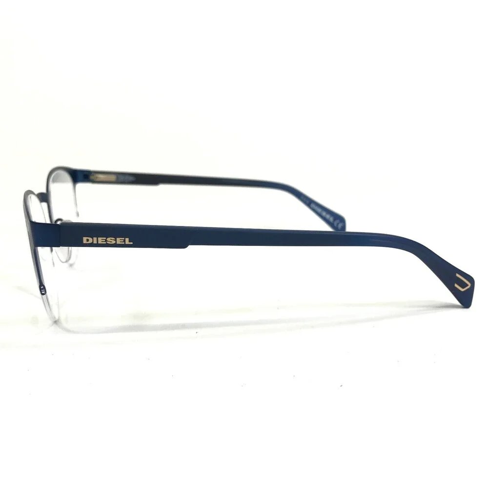 Diesel Eyeglasses Frames DL5158 Col.091 Blue Round Half Rim 52-19-145